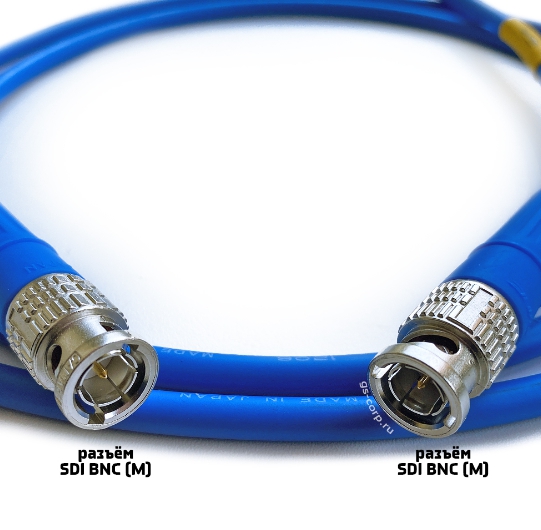 Кабель мобильный/сценический GS-PRO 12G SDI BNC-BNC (blue) 1 метр артикул 313855Si-1