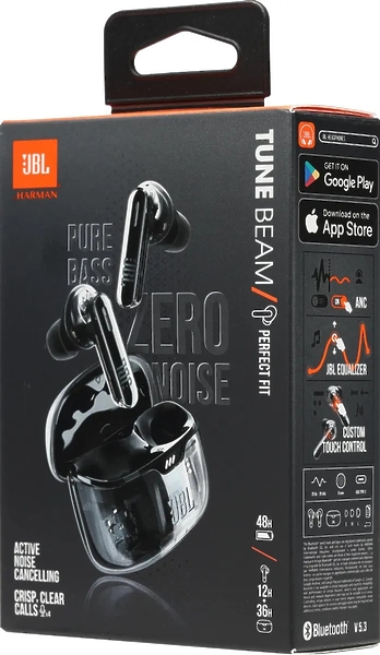 Наушники JBL Tune Beam Ghost Black артикул 330463Si-1 фото 13