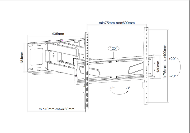 Настенный кронштейн ITech PTRB63 артикул 339553SI-1 фото 4