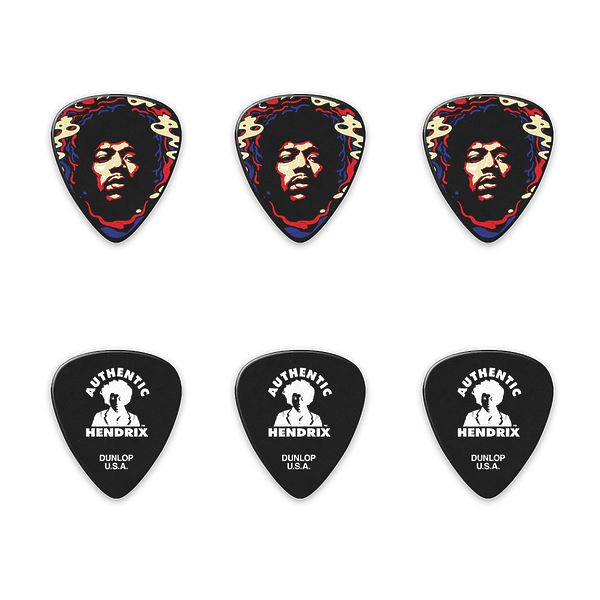 Медиаторы Dunlop JHPT15H Jimi Hendrix Star Haze Pick Tin (6 шт) артикул 313008Si-1 фото 4