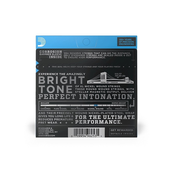 Струны для электрогитары D'Addario EXL-117 артикул 311113Si-1 фото 3