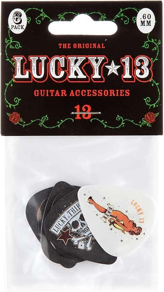 Медиаторы Dunlop L13BP060 Lucky 13 (6 шт) артикул 319515Si-1