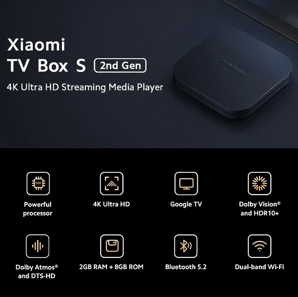 ТВ-адаптер Xiaomi TV Box S 2nd Gen артикул 326472Si-1 фото 6