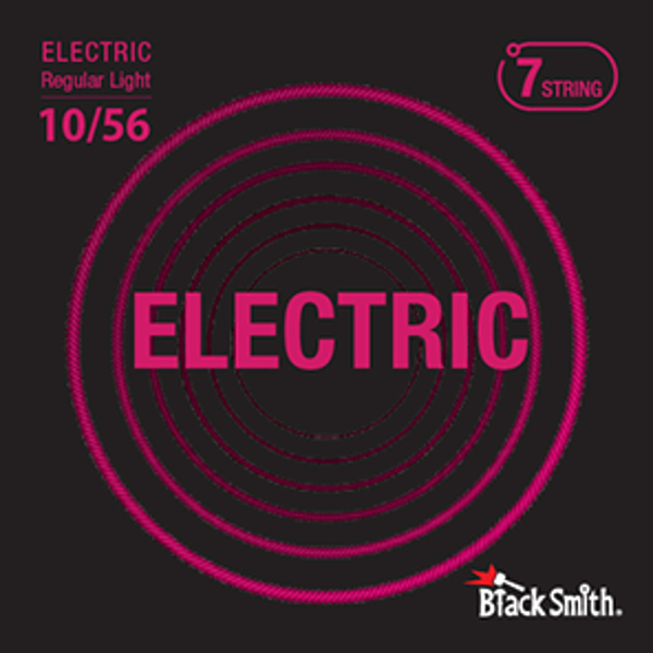 Струны для 7 струнной электрогитары BlackSmith Electric Regular Light 10/56 артикул 307627Si-1