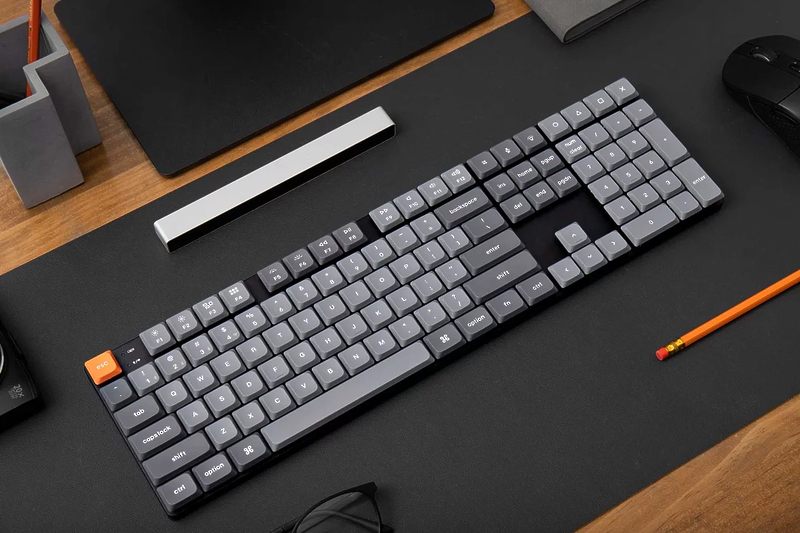 Беспроводная механическая ультратонкая клавиатура Keychron QMK K5 Max White LED, Gateron Brown Switch артикул 336681Si-1 фото 7