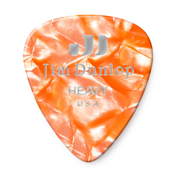 Медиаторы Dunlop 483P08HV Celluloid Orange Pearloid Heavy (12 шт) артикул 312905Si-1 фото 3