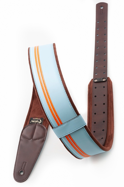 Ремень для гитары RightOn Straps Mojo Race Sonic Blue артикул 331619Si-1 фото 3