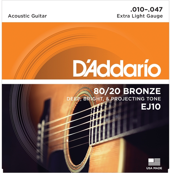 Струны для акустической гитары D'Addario EJ10 артикул 308079Si-1