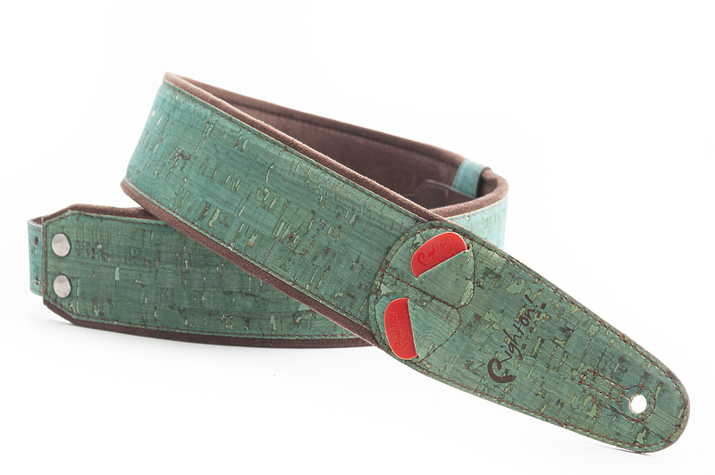 Ремень для гитары RightOn Straps Mojo Cork Teal артикул 331650Si-1