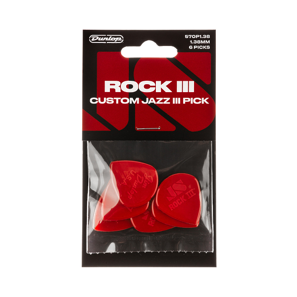 Медиаторы Dunlop 570P138 Rock III Custom Jazz lll (6 шт) артикул 319468Si-1