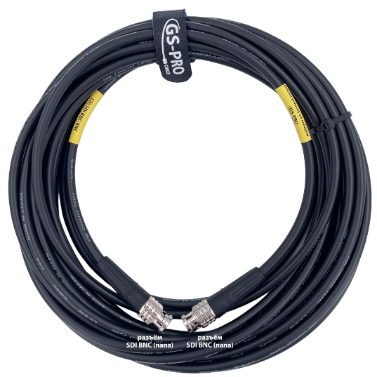 Кабель мобильный/сценический GS-PRO 12G SDI BNC-BNC (black) 4 метра артикул 313844Si-1
