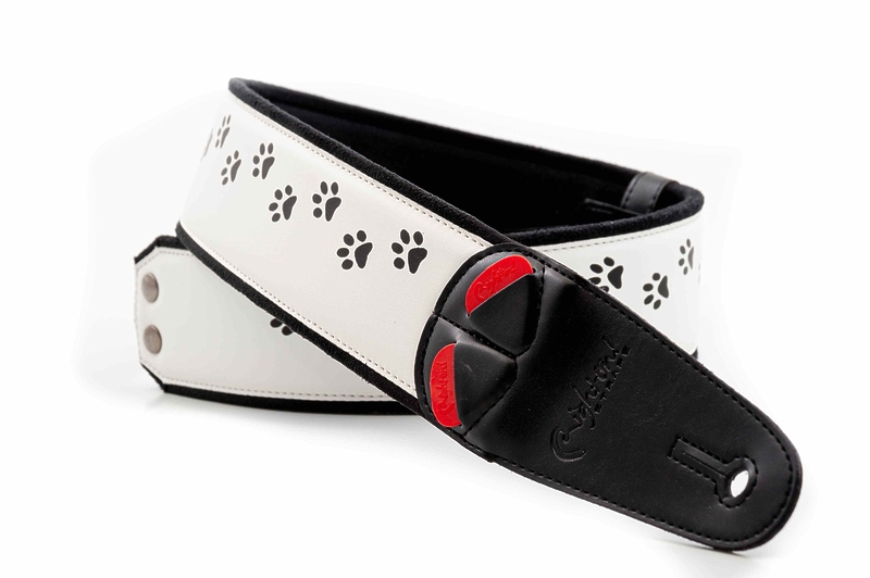 Ремень для гитары RightOn Straps Mojo Cat White артикул 331878Si-1