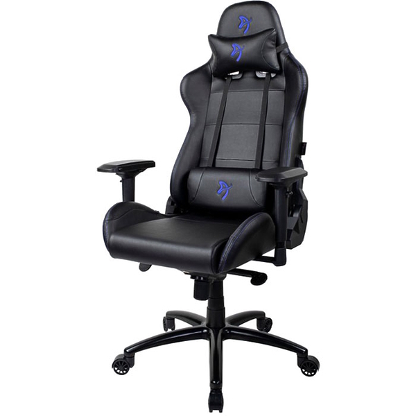 Кресло компьютерное игровое Arozzi Verona Signature Black PU - Blue Logo артикул 307102Si-1