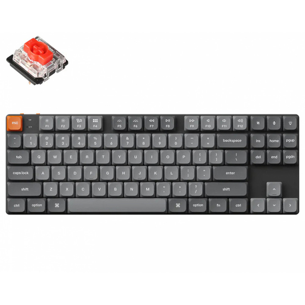 Беспроводная механическая ультратонкая клавиатура Keychron QMK K1 Max White LED, Gateron Red Switch артикул 336676Si-1 фото 6