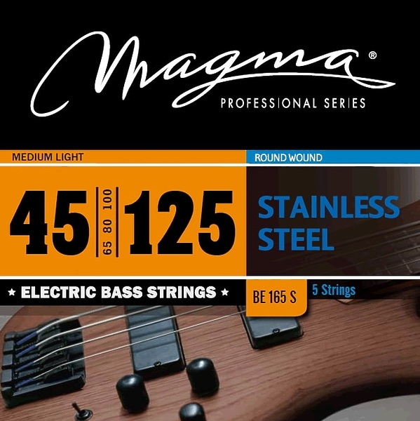 Струны для 5-струнной бас-гитары Magma BE165S артикул 334844Si-1