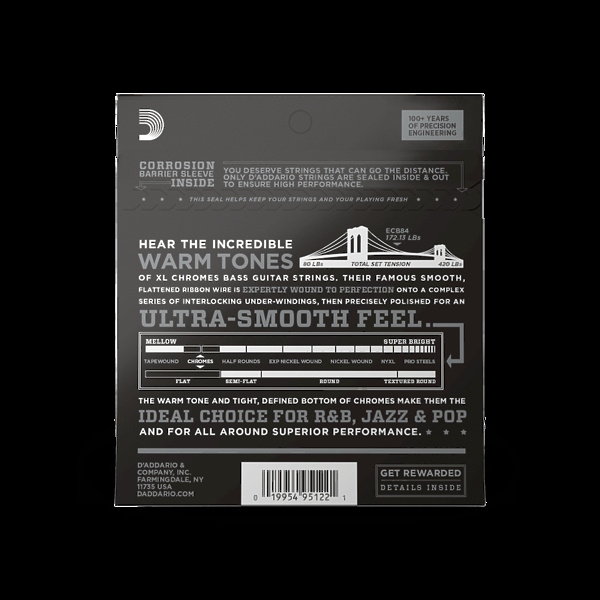 Струны для бас-гитары D'Addario ECB84 артикул 308108Si-1 фото 3