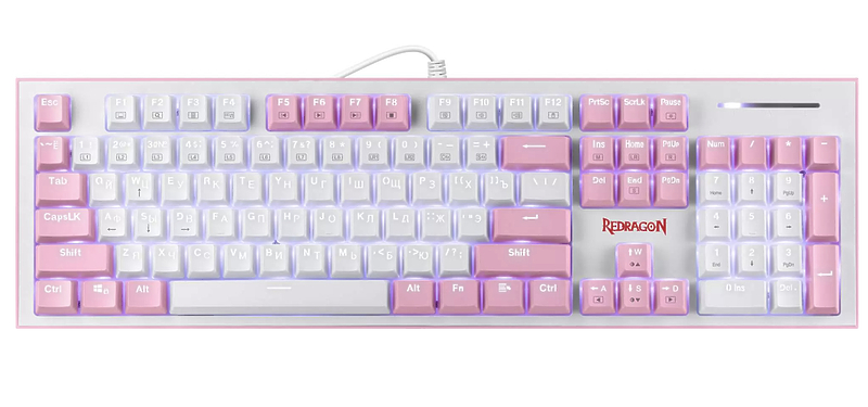 Клавиатура игровая Redragon HADES White Pink артикул 336406Si-1 фото 3