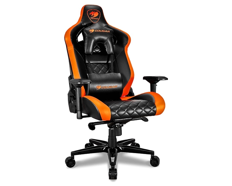 Кресло компьютерное игровое Cougar TITAN Black-Orange артикул 312584Si-1