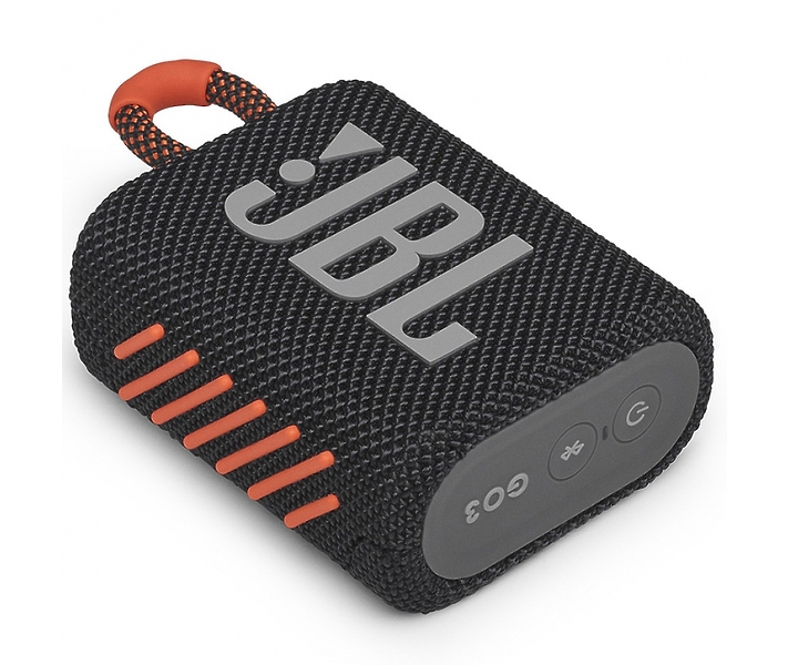 Портативная колонка JBL GO 3 Black Orange артикул 308898Si-1 фото 3