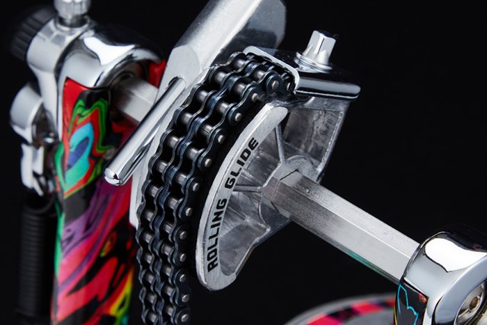 Педаль TAMA IRON COBRA HP900RWMPR Rolling Glide Twin Pedal, Psychedelic Rainbow артикул 318575Si-1 фото 3