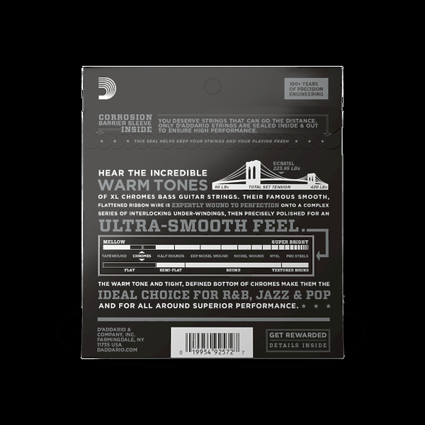 Струны для бас-гитары D'Addario ECB81SL артикул 327802Si-1 фото 3