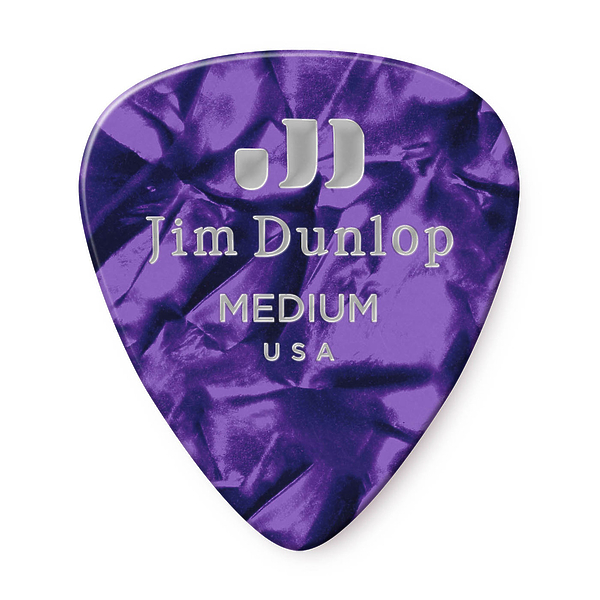 Медиаторы Dunlop 483P13MD Celluloid Purple Pearloid Medium (12 шт) артикул 312918Si-1 фото 3