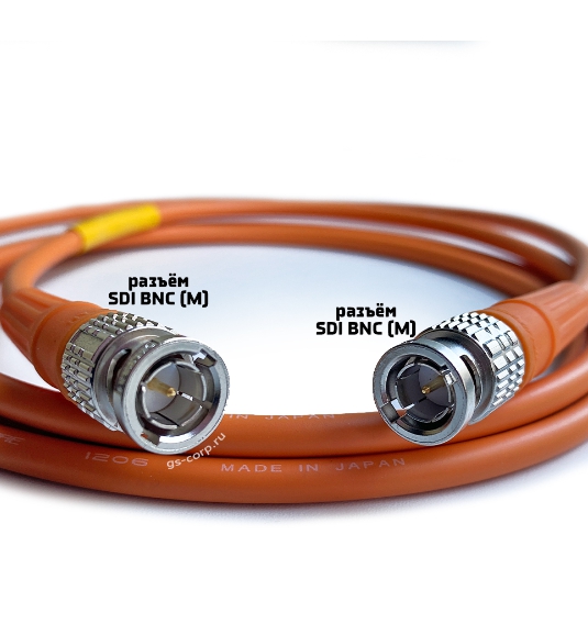 Кабель мобильный/сценический GS-PRO 12G SDI BNC-BNC (orange) 1,5 метра артикул 313890Si-1