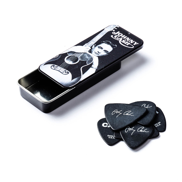 Медиаторы Dunlop JCPT01M Johnny Cash Memphis Pick Tin (6 шт) артикул 313002Si-1