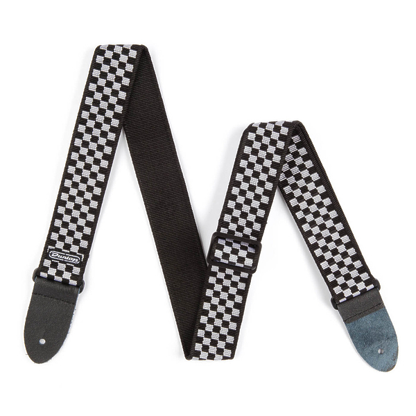 Ремень для гитары Dunlop D3831BK Classic Black/White Check артикул 279665Si-1