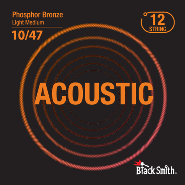 Струны для 12 струнной акустической гитары BlackSmith Phosphor Bronze Light Medium 10/47 артикул 307683Si-1
