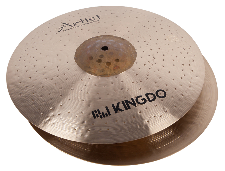 Тарелки хай-хэт KINGDO 14" CLASSIC RAW BELL HI-HAT артикул 320466Si-1