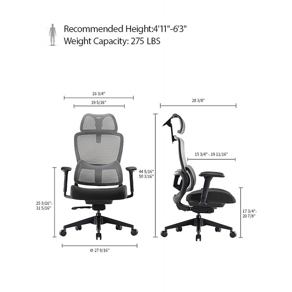 Компьютерное кресло EUREKA ERK-OC15-B, черное артикул 318938Si-1 фото 4