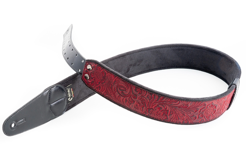 Ремень для гитары RightOn Straps Mojo Sandokan Red артикул 331655Si-1 фото 3